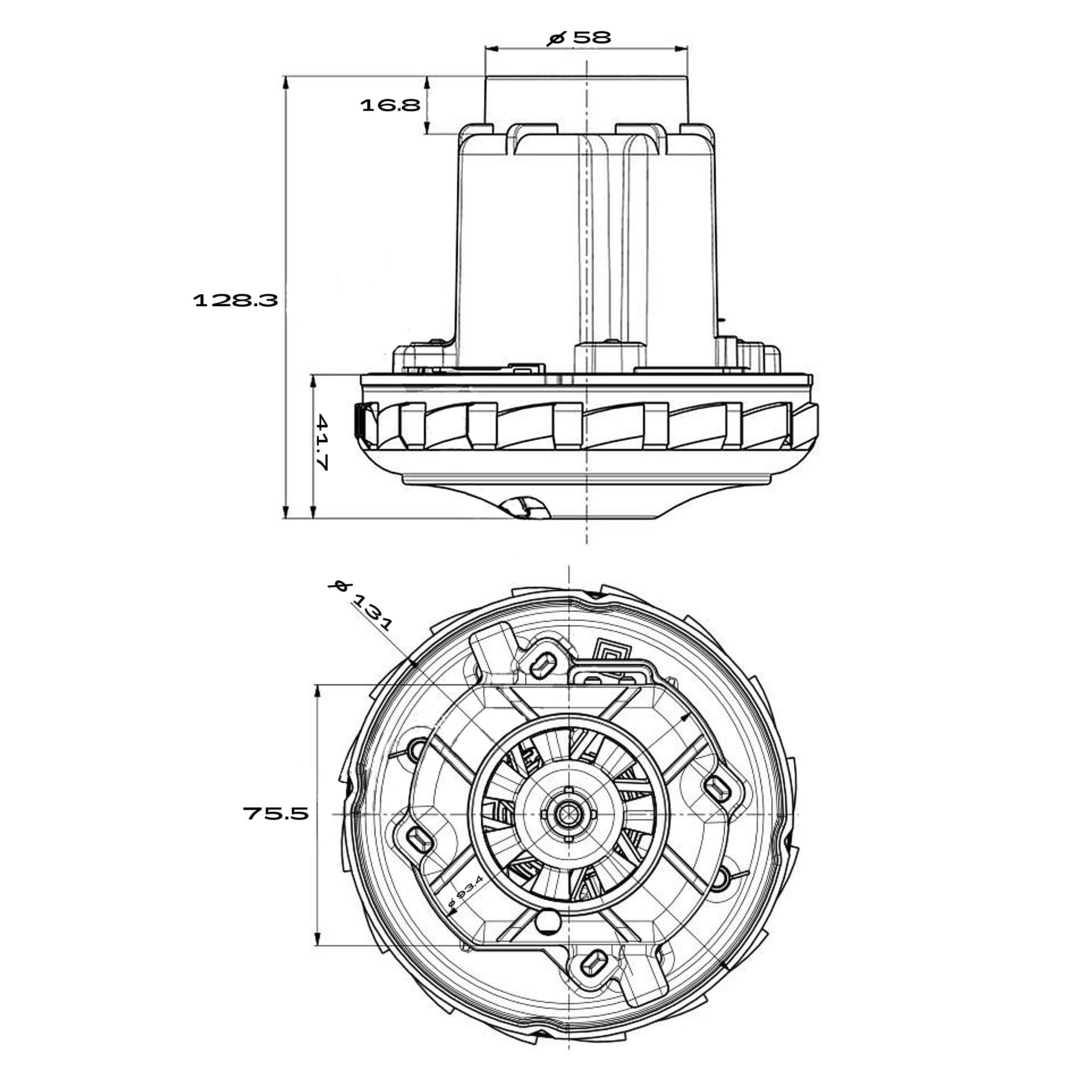 Motor pro vysavač Karcher WD 3.200 Zelmer Bosch 1340W