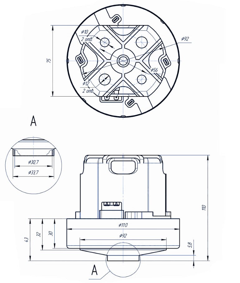 Motor pro vysavač Karcher VC 6100 6200 6300 Rowenta Philips 1600W