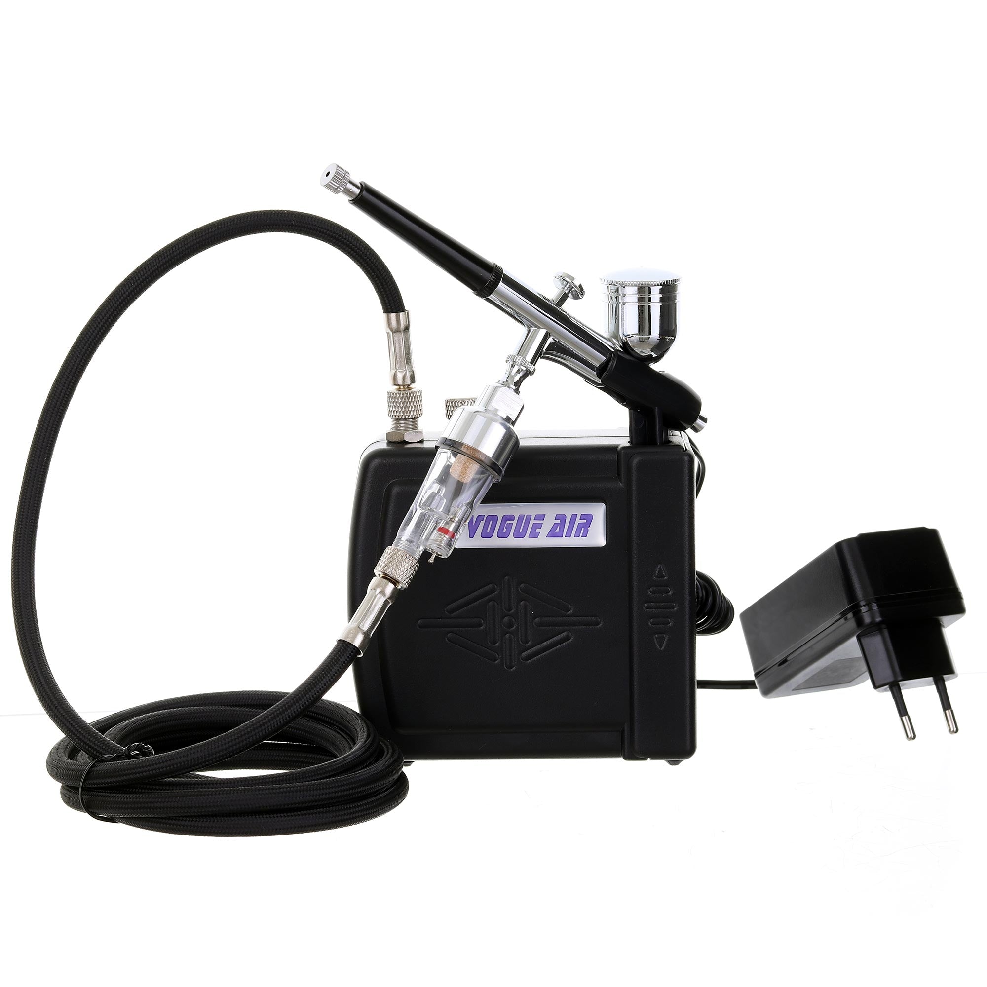Mini Airbrush kompresor, HS08AC-SKF + Airbrush pistole HS-30 + Hadice + Filtr