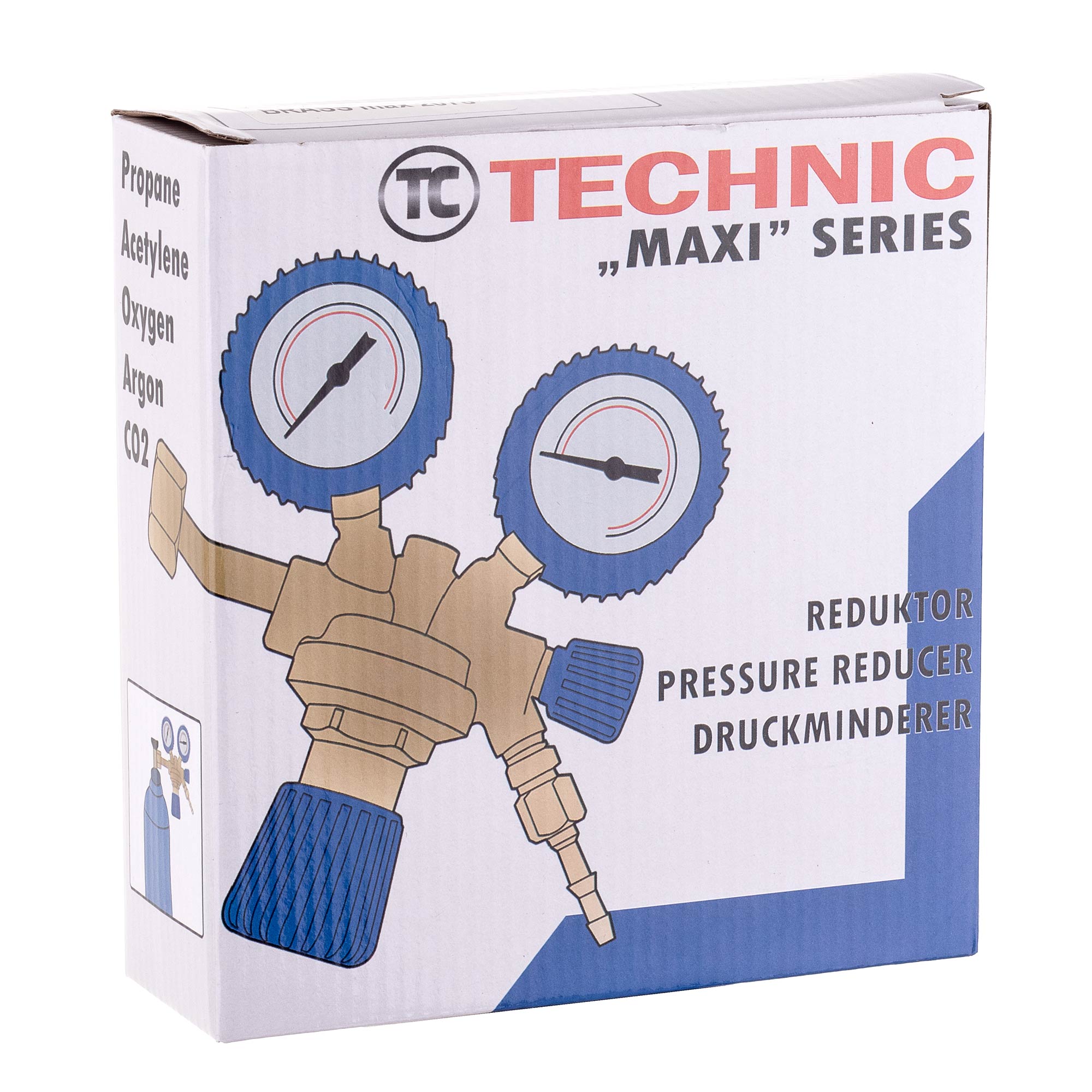 Reduktor plynu Kyslík, dva manometry, 200bar, MAXI