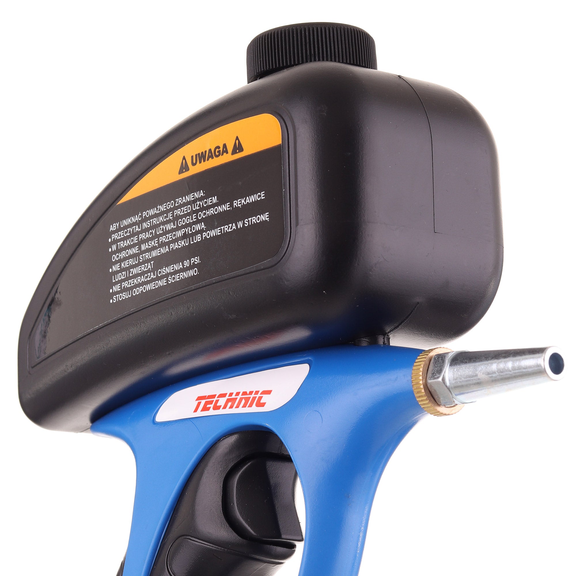 Písková tryskací pistole, horní nádrž, Pískovací pistole SK-255A + korund 2kg