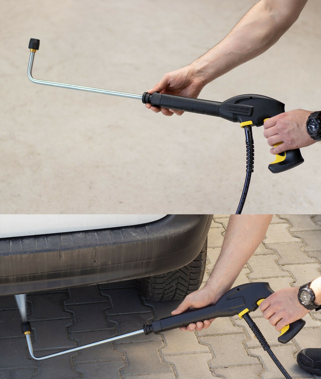 Úhlová tryska na mytí podvozků pro vysokotlaké myčky Karcher K2-K7