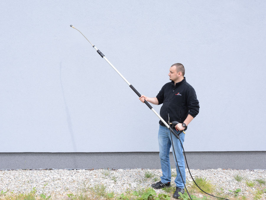 Teleskopická tryska 5,5m s tryskou na čištění okapů pro vysokotlaké myčky Karcher Kranzle M22M