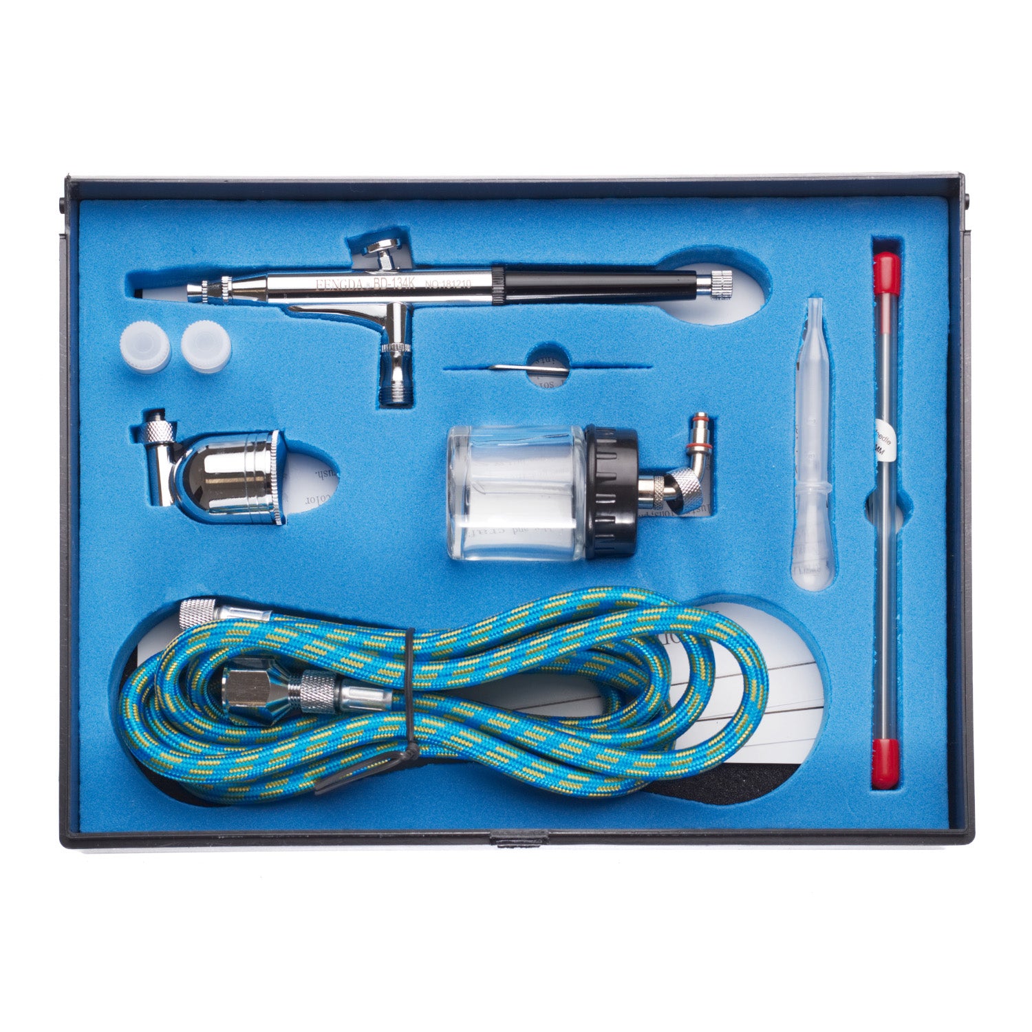 Airbrush pistole BD-134K FENGDA 0,2mm + 0,3mm + 0,5mm + Hadice