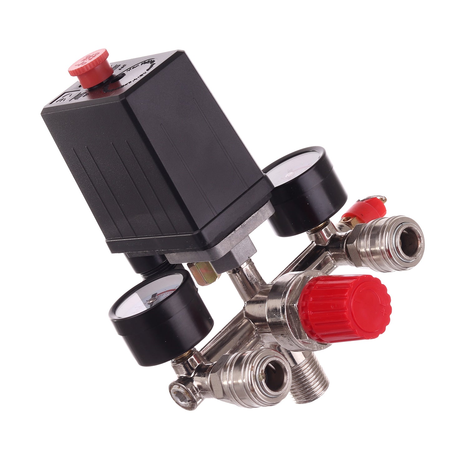 Tlakový spínač pro kompresory 1/2", 230V, Regulátor, 2x manometr, 2 x rychlospojka, PL-230 TC Technic