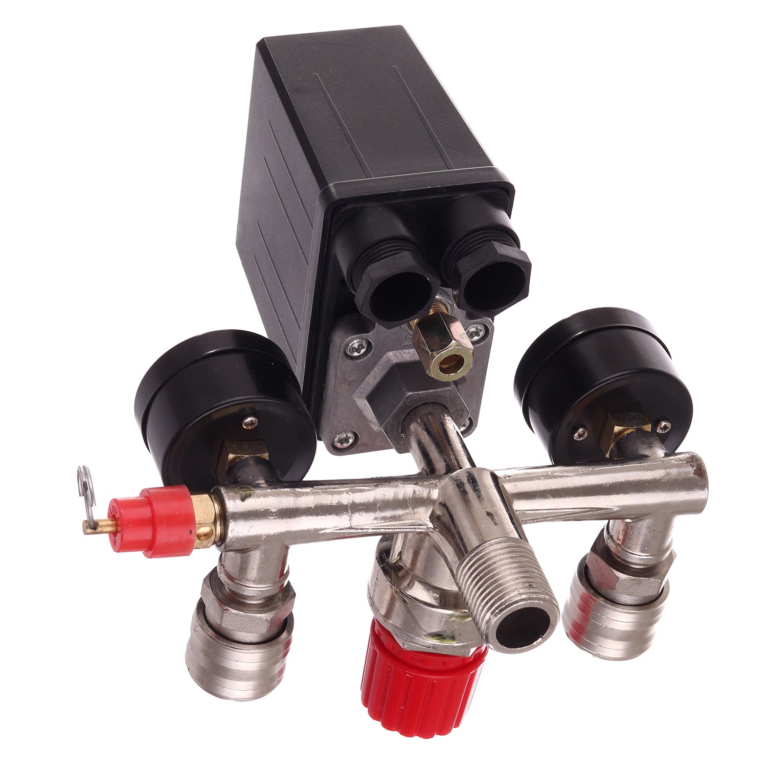 Tlakový spínač pro kompresory 1/2", 230V, Regulátor, 2x manometr, 2 x rychlospojka, PL-230 TC Technic