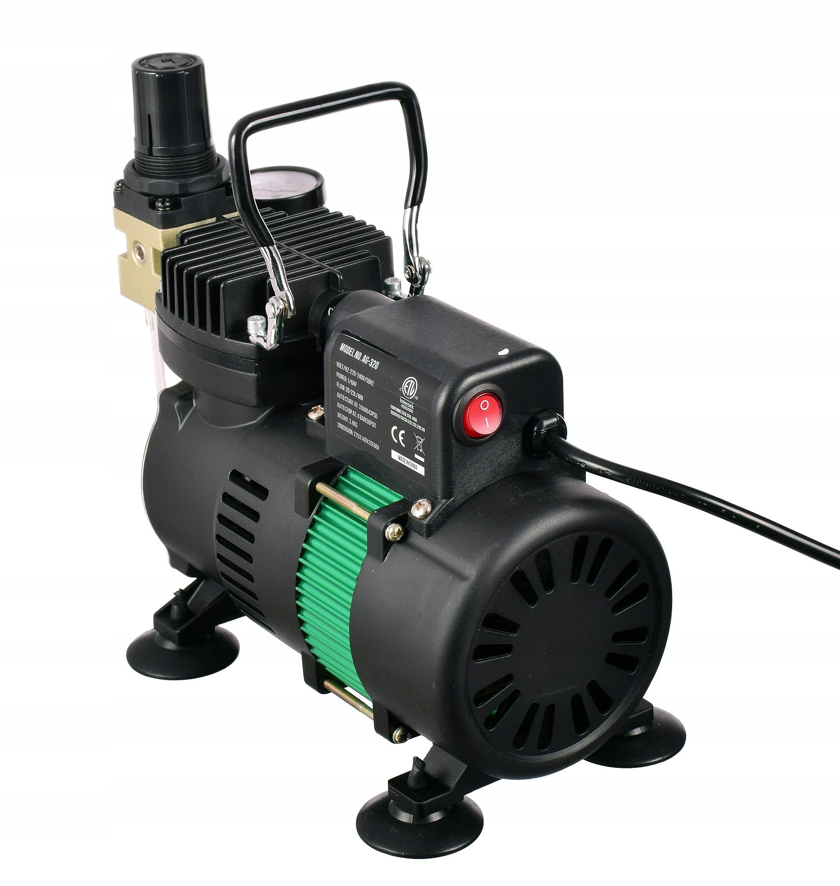 Airbrush kompresor AS-320, 23l/min, Vstup 1/8", dva ventilátory