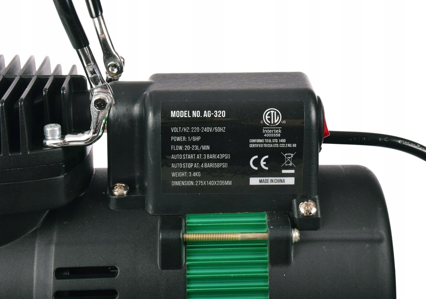 Airbrush kompresor AS-320, 23l/min, Vstup 1/8", dva ventilátory