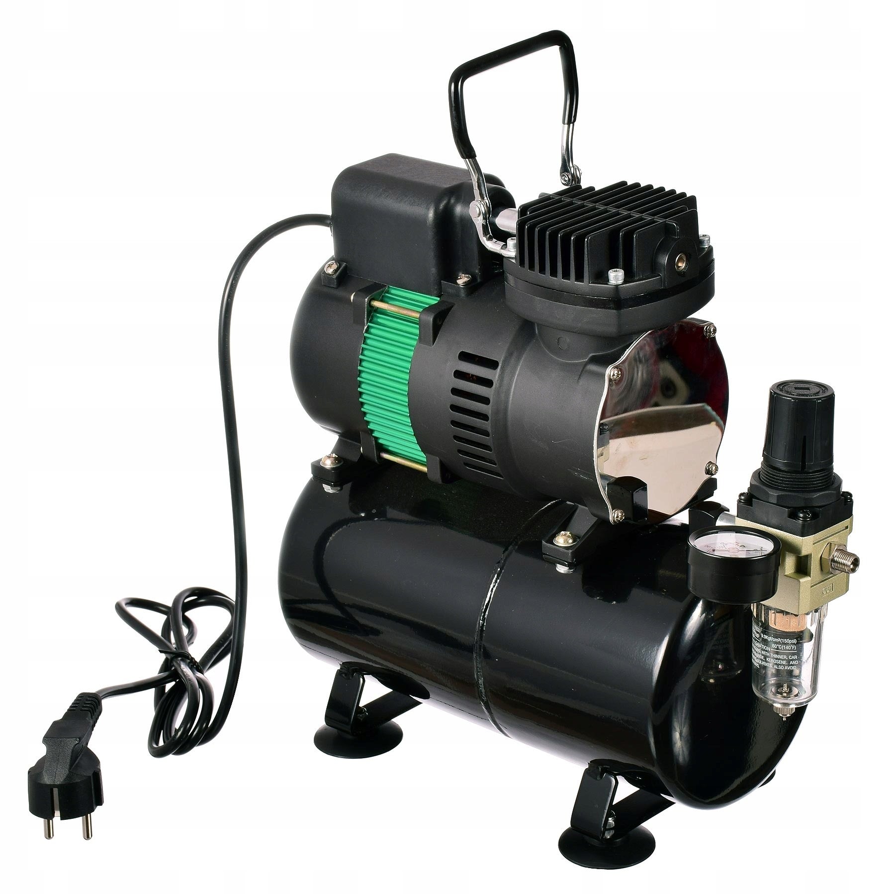 Airbrush kompresor AS-326, 23l/min, 3l nádrž, Vstup 1/8", dva ventilátory