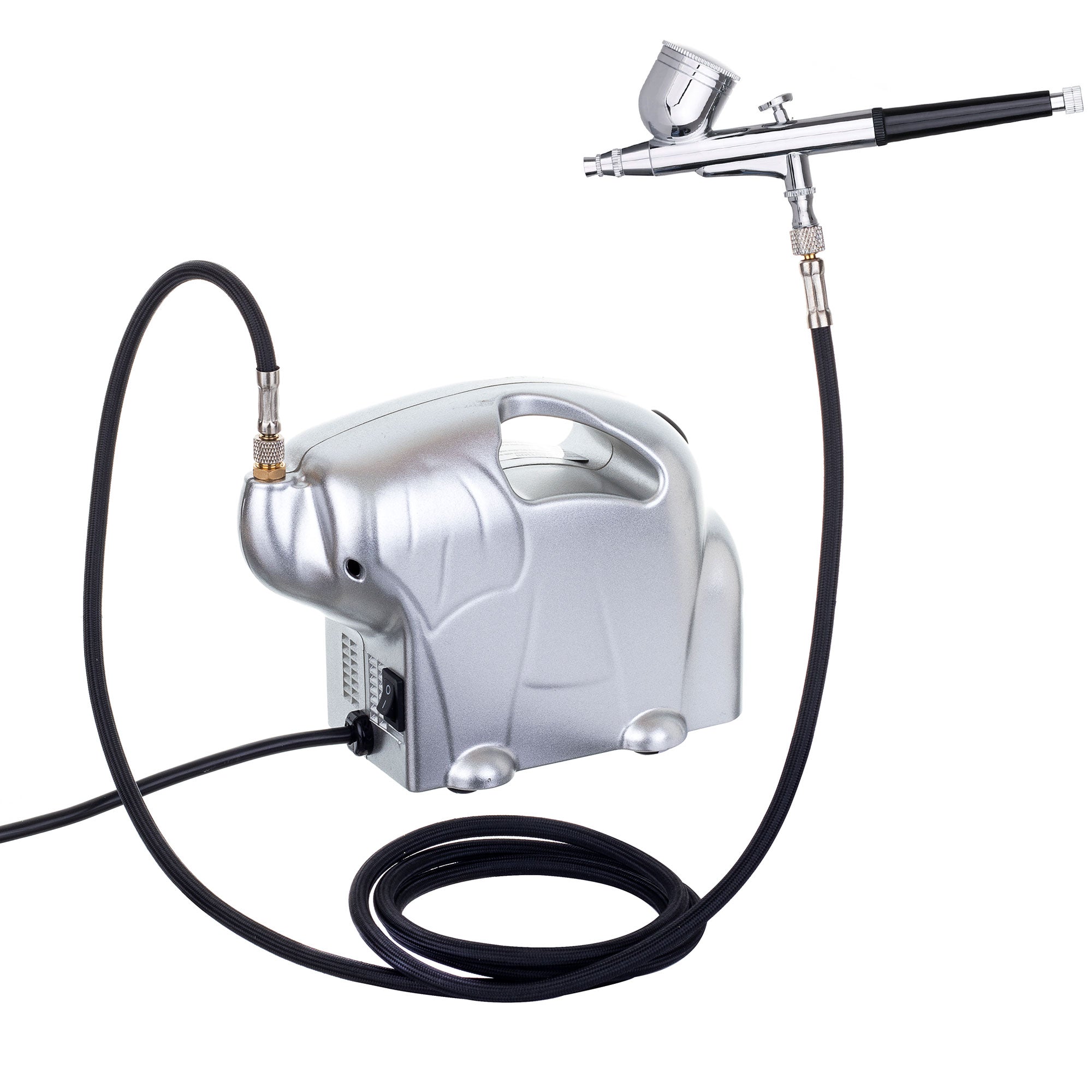 Airbrush kompresor FENGDA, AS16K, 13l/min, Vstup 1/8", s filtrem + hadice + airbrush pistole HS-30