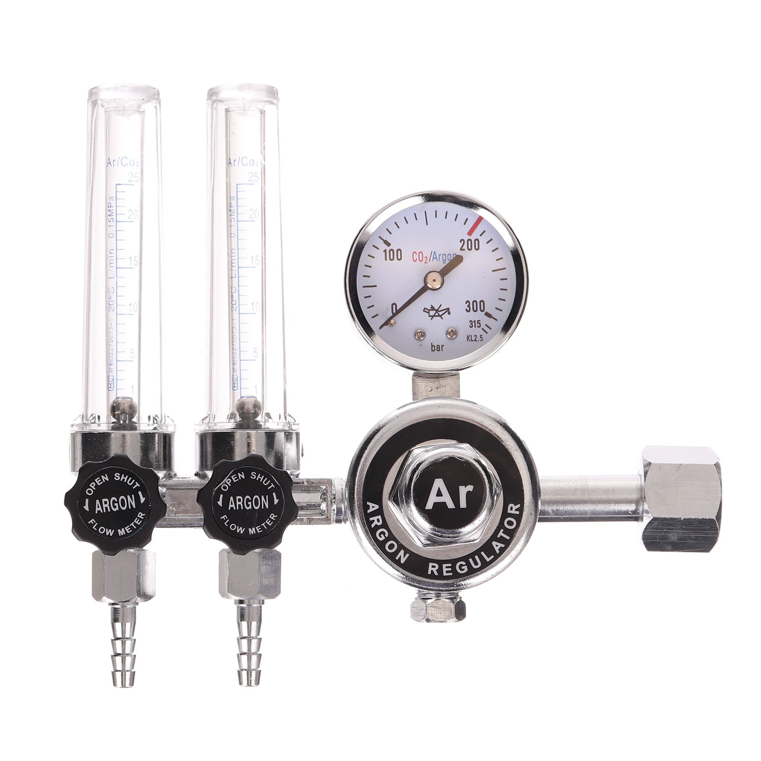 Reduktor plynu Argon CO2, dva rotametry, 200bar, MIG TIG