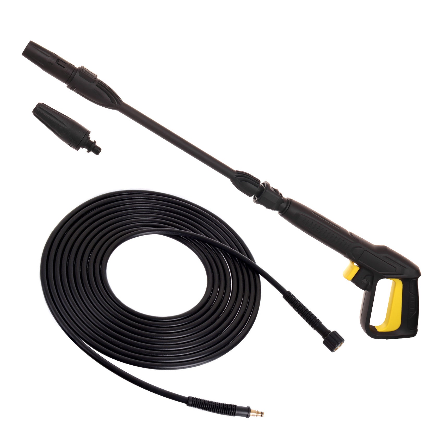 Vysokotlaká pistole s nastavitelná a rotační tryska pro tlakové myčky Karcher K + Hadice 10m M22xClick
