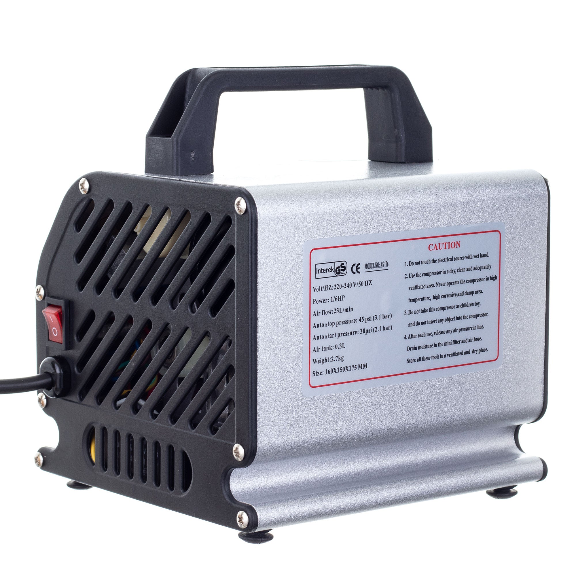 Airbrush kompresor FENGDA, AS-176, 23l/min, Vstup 1/8", s filtrem + hadice