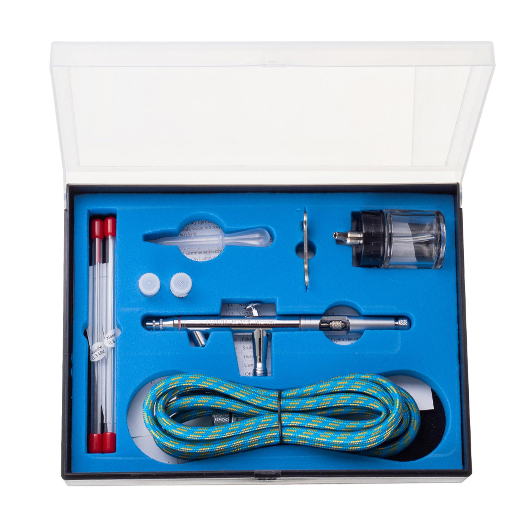 Airbrush pistole BD-182K FENGDA 0,3mm + 0,5mm + 0,8mm + Hadice