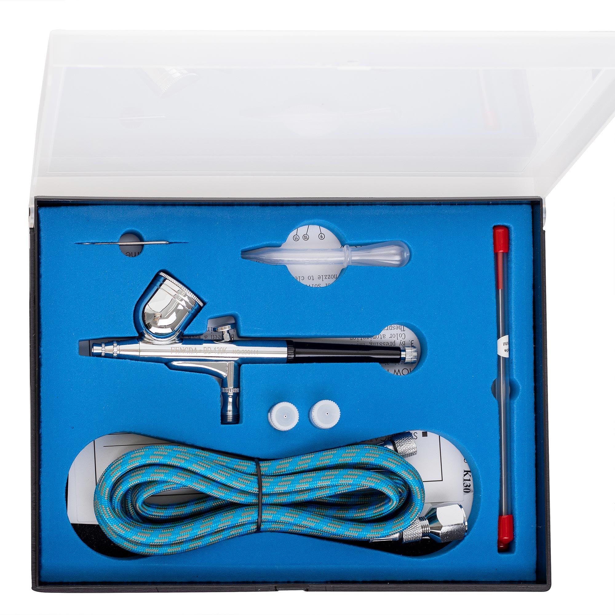 Airbrush pistole BD-130K FENGDA 0,2mm + 0,3mm + 0,5mm + Hadice