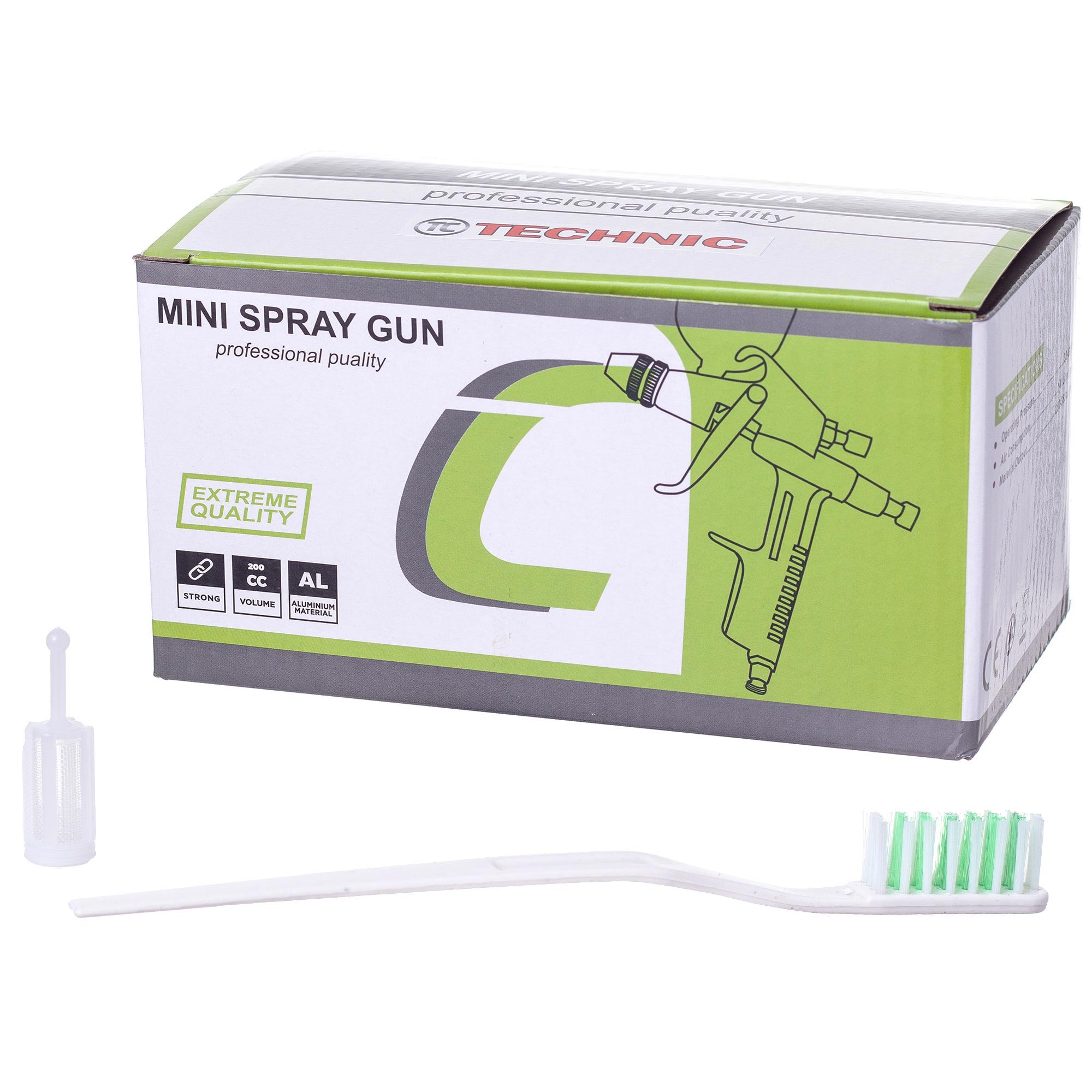 Mini stříkací pistole H-602P HVLP tryska 0,8 | 1,0 mm, 125ml