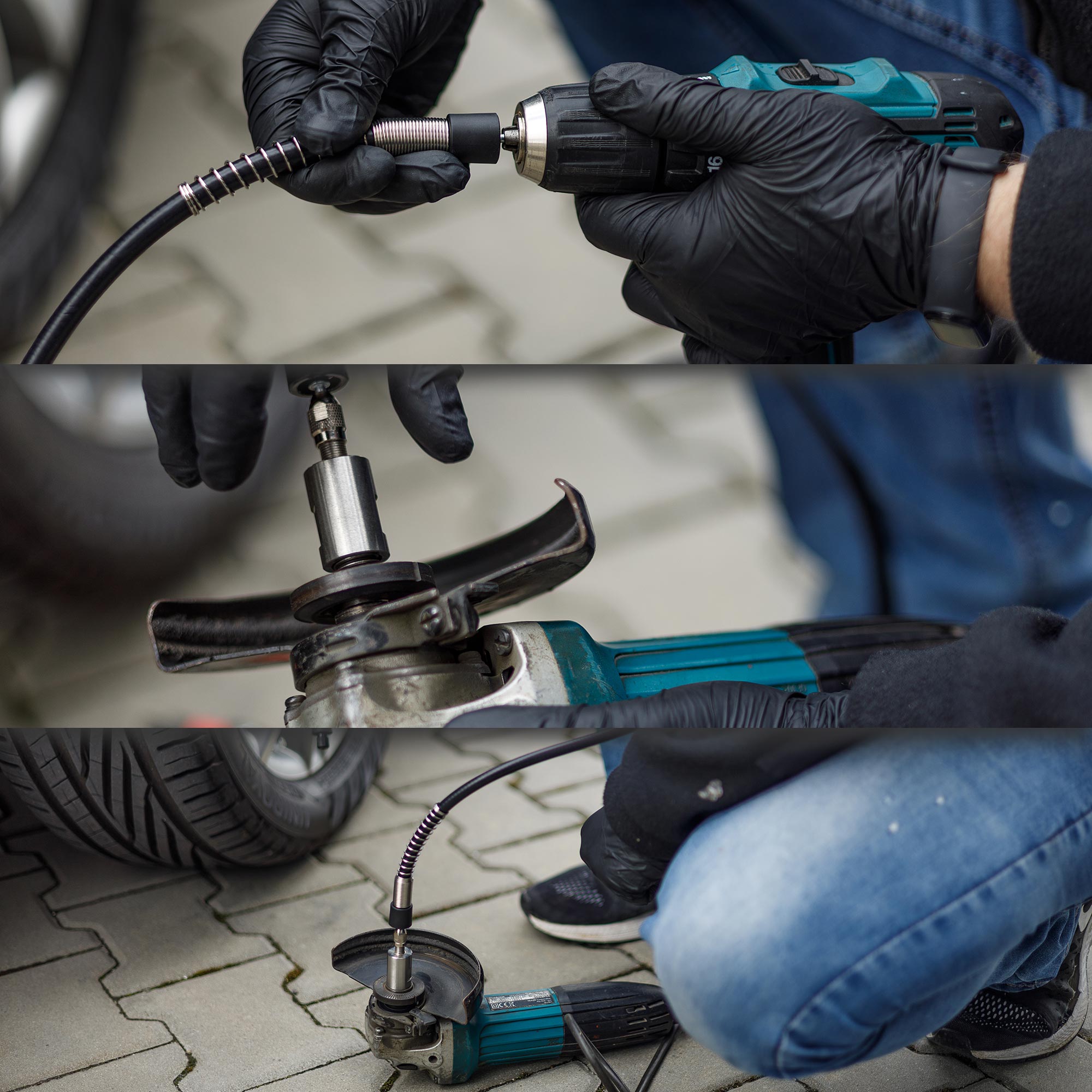 Mini leštička na auta, pro brusku a vrtačku TECHNIC LT-W31 CAR DETAILING