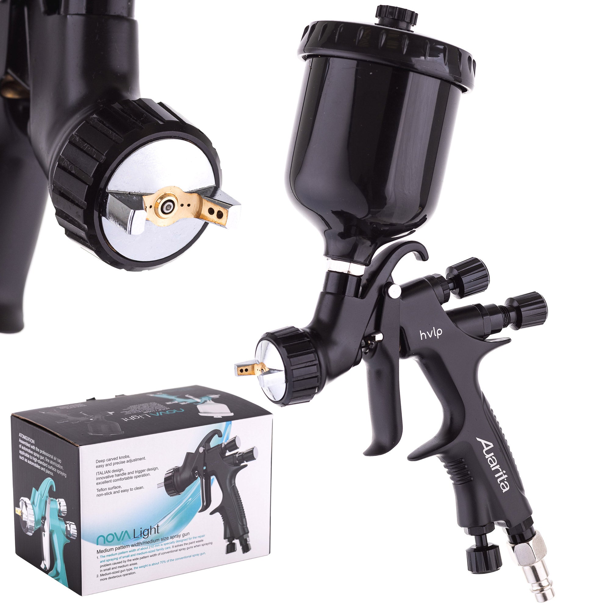 Stříkací pistole AUARITA HVLP NOVA LIGHT MINI s tryskou 0.8 | 1.0 | 1.2 mm