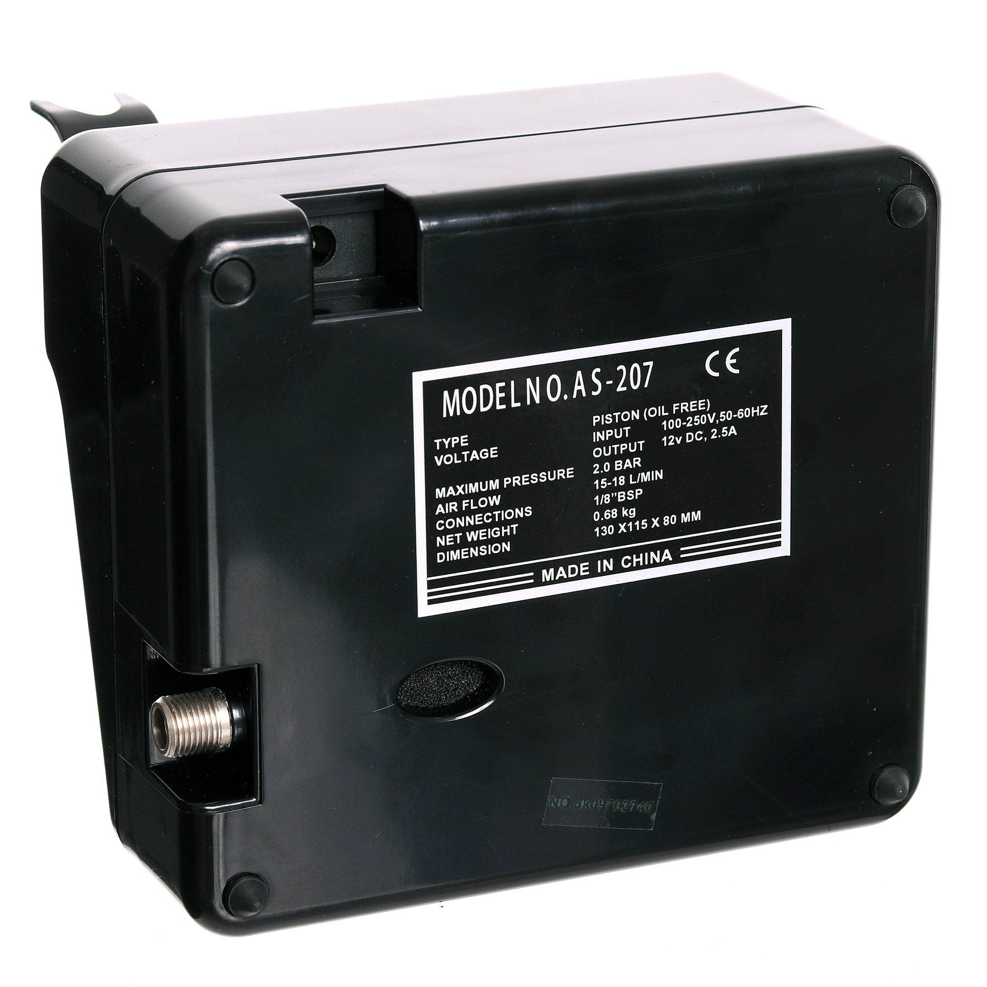 Mini Airbrush kompresor, AS-207K, 18l/min + Airbrush pistole HS-30 + Hadice