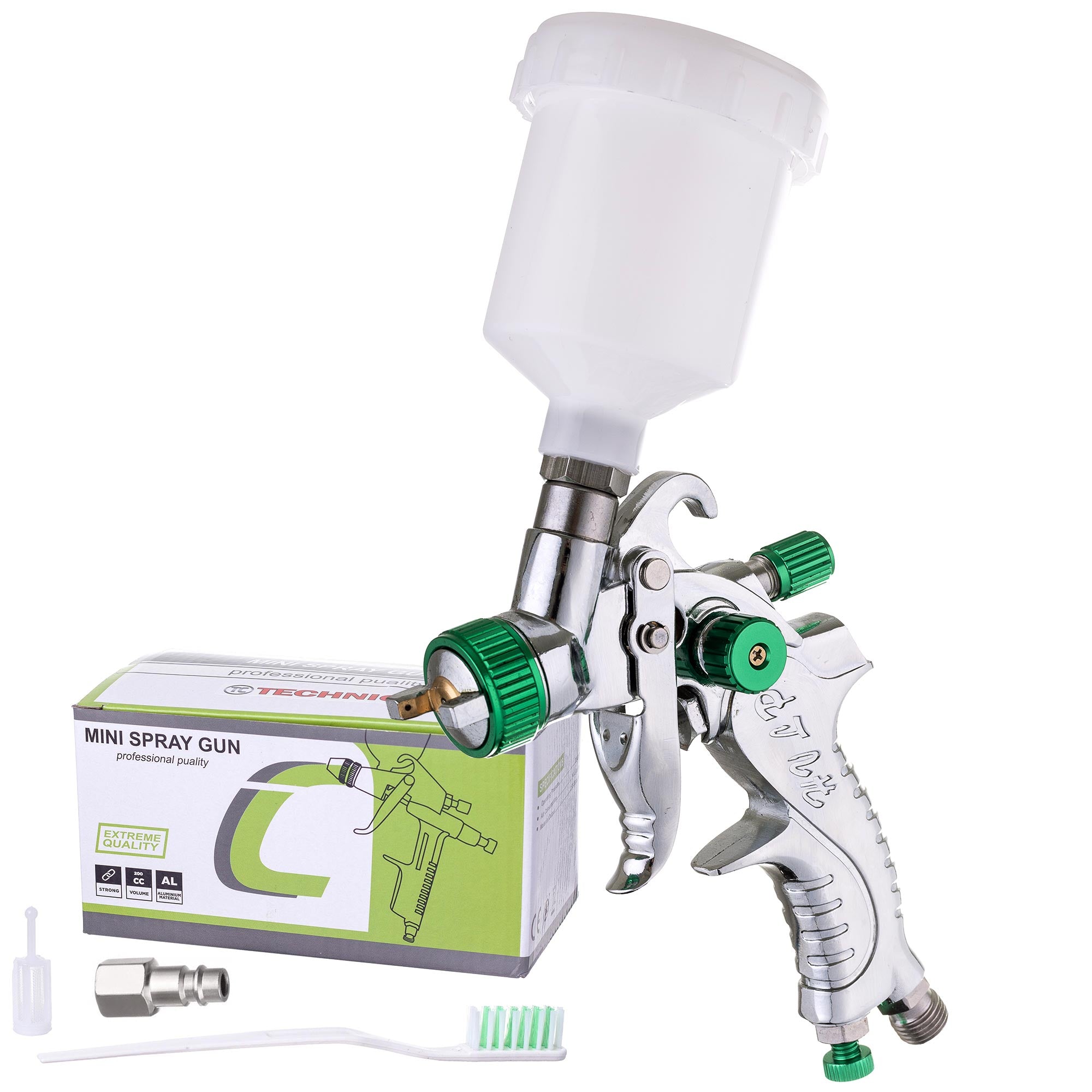 Mini stříkací pistole H-602P HVLP tryska 0,8 | 1,0 mm, 125ml