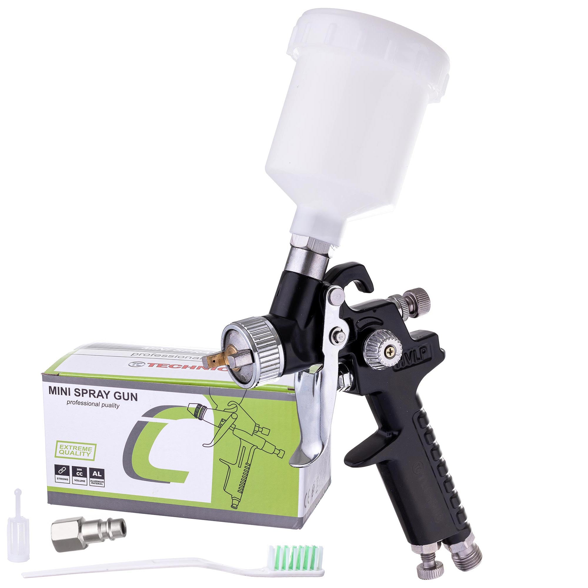 Mini stříkací pistole H-2000P HVLP tryska 1,0 mm, 125ml