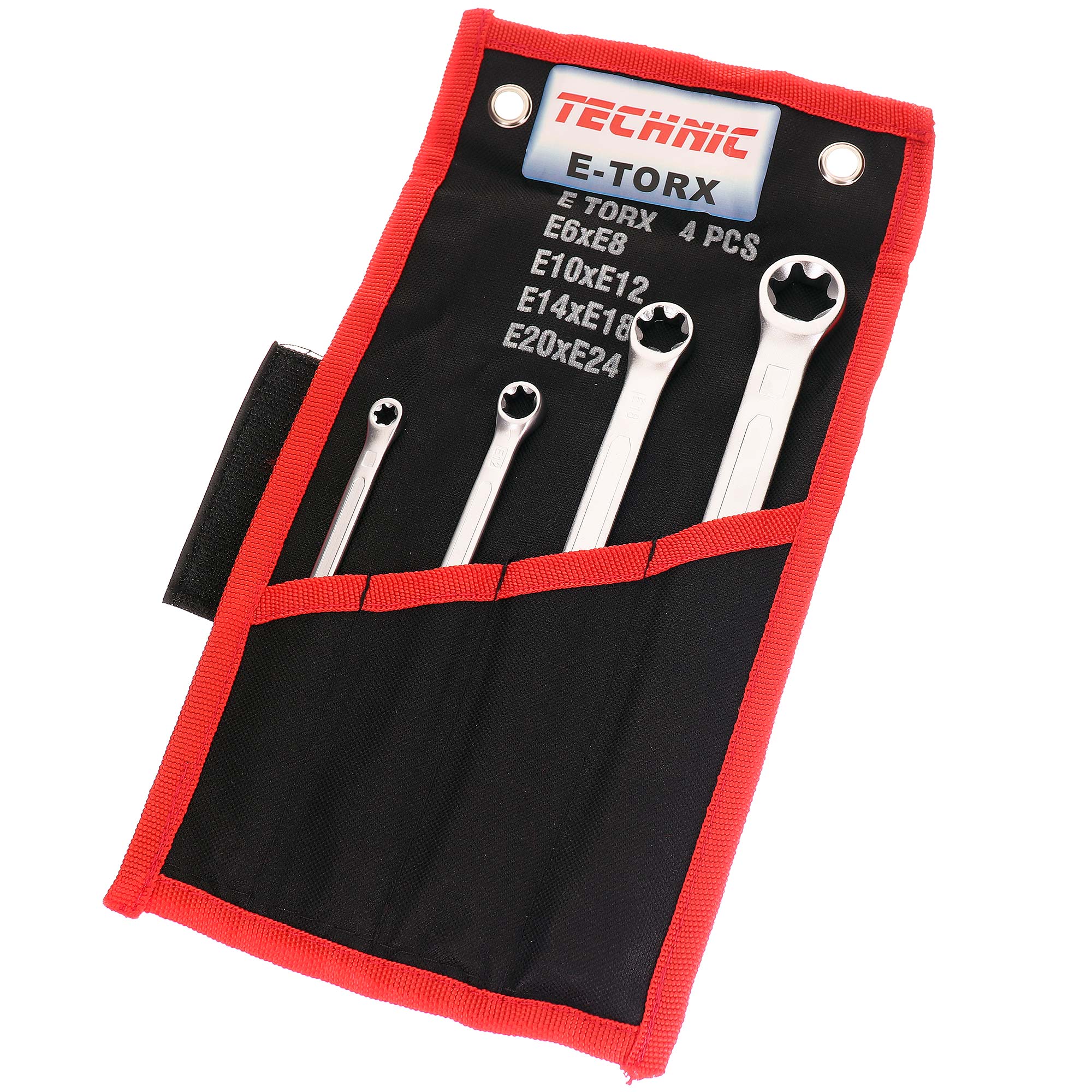 Očkové klíče, TORX E6-E24 Technic CrV 4 klíče