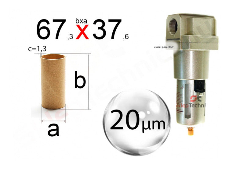 Vložka vzduchového filtru 20 mikronů pro AF5000 atd.