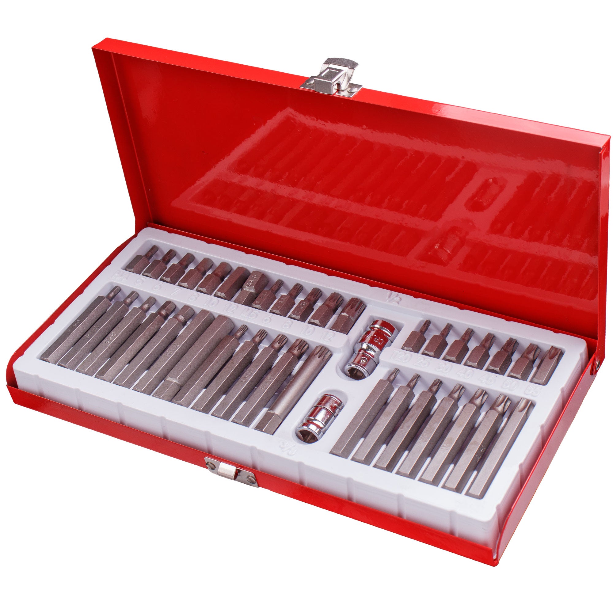 Sada Bitu Torx Spline Imbus CrV 40 Dilu Kovovy Kufr 30 a 75 mm