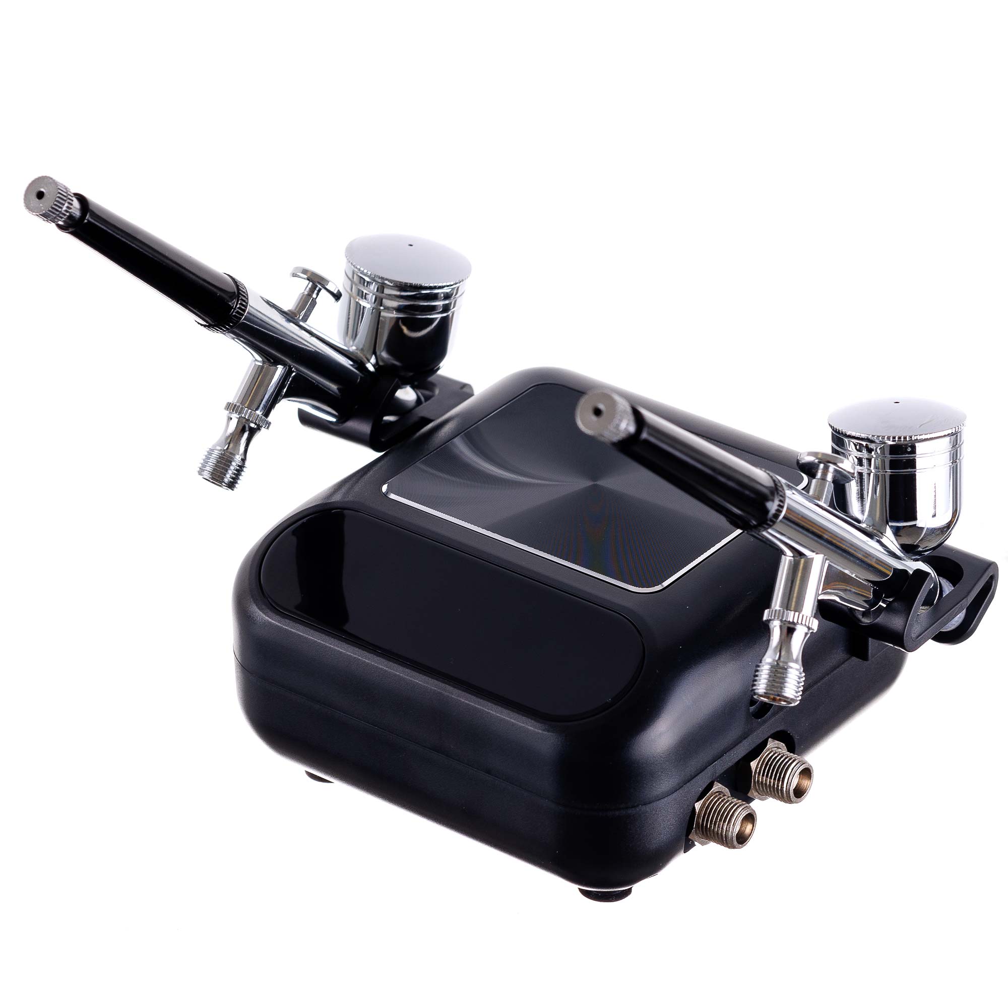 Kompresor pro dva airbrushe, 2x airbrush 0.3, hadice 170cm AUTO STOP nastavení