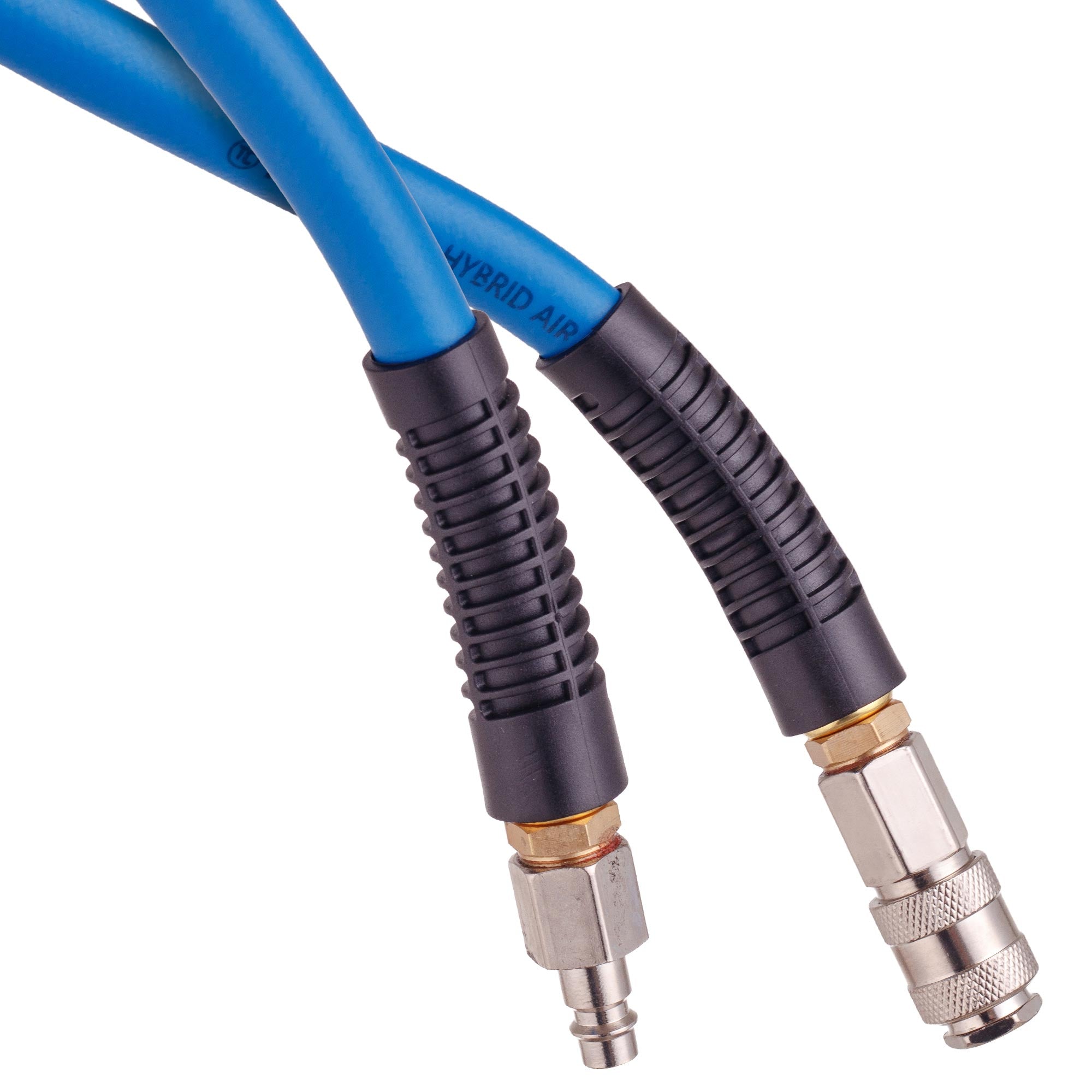 Hybridní pneumatická hadice 5 m 10x17 mm PVC NBR 20 bar rychlospojky 3/8"