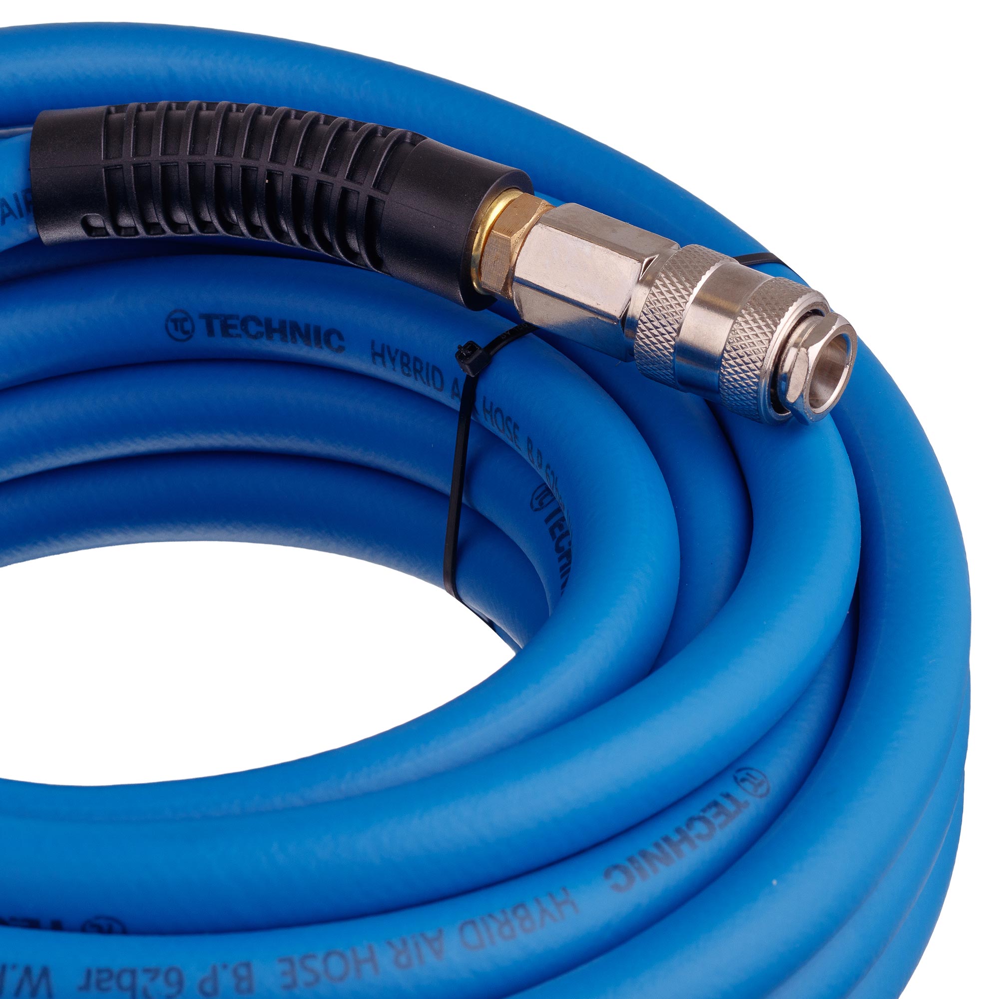 Hybridní pneumatická hadice 5 m 10x17 mm PVC NBR 20 bar rychlospojky 3/8"
