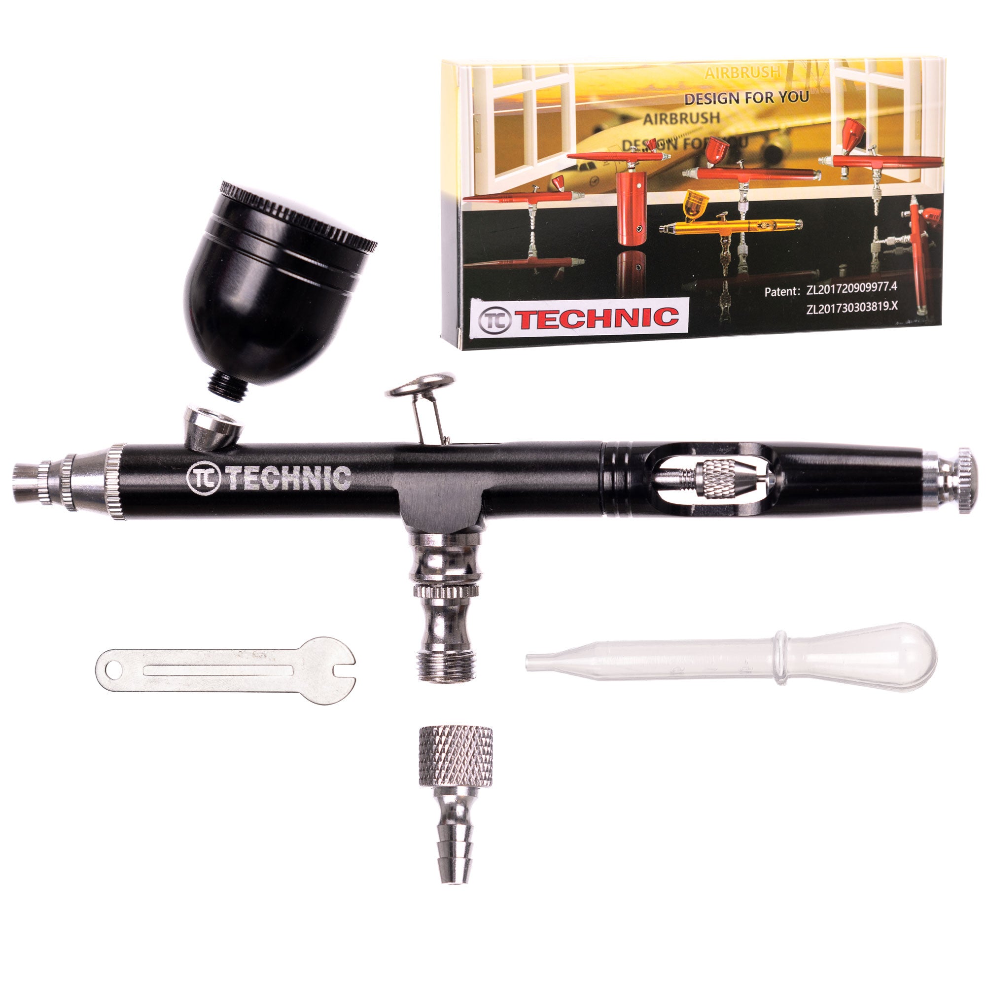 Modelovací airbrush s 0,3mm tryskou B-130 DOUBLE ACTION BLACK MINI Gun