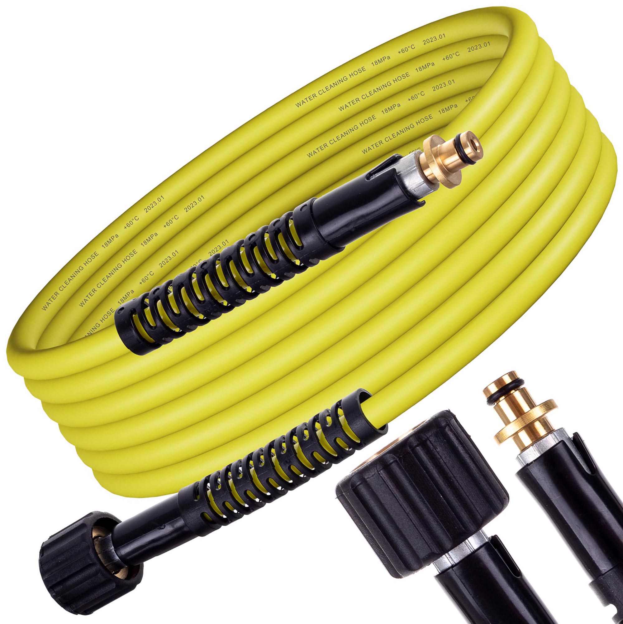 Žlutý hadice pro tlakové myčky KARCHER K2-K7 - Starý typ x M22, 5-30m