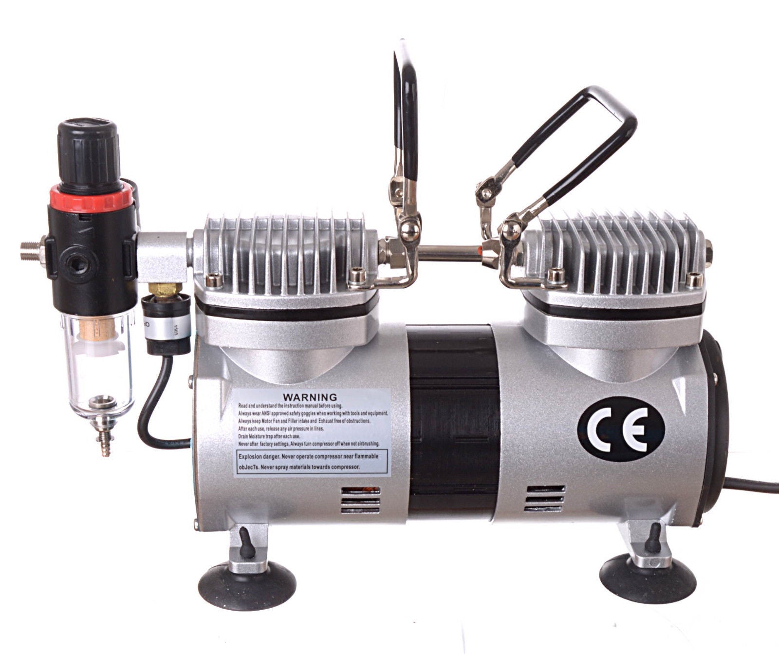 Airbrush kompresor, AS19-2, 40l/min, Dvouválcový, Vstup 1/8", s filtrem