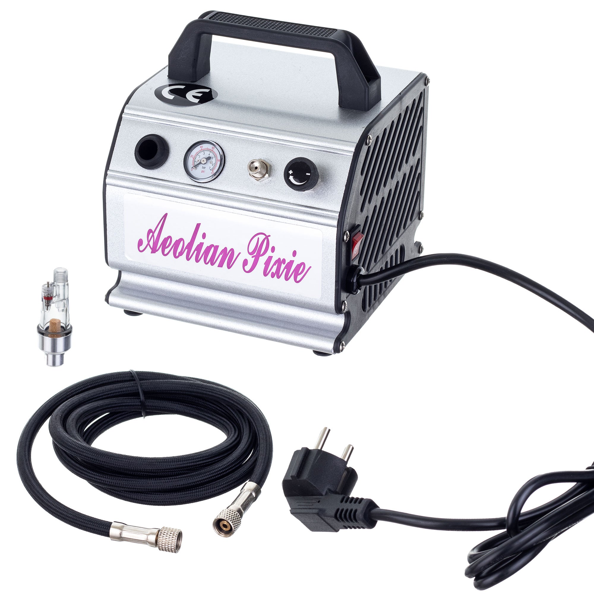 Airbrush kompresor FENGDA, AS-176, 23l/min, Vstup 1/8", s filtrem + hadice