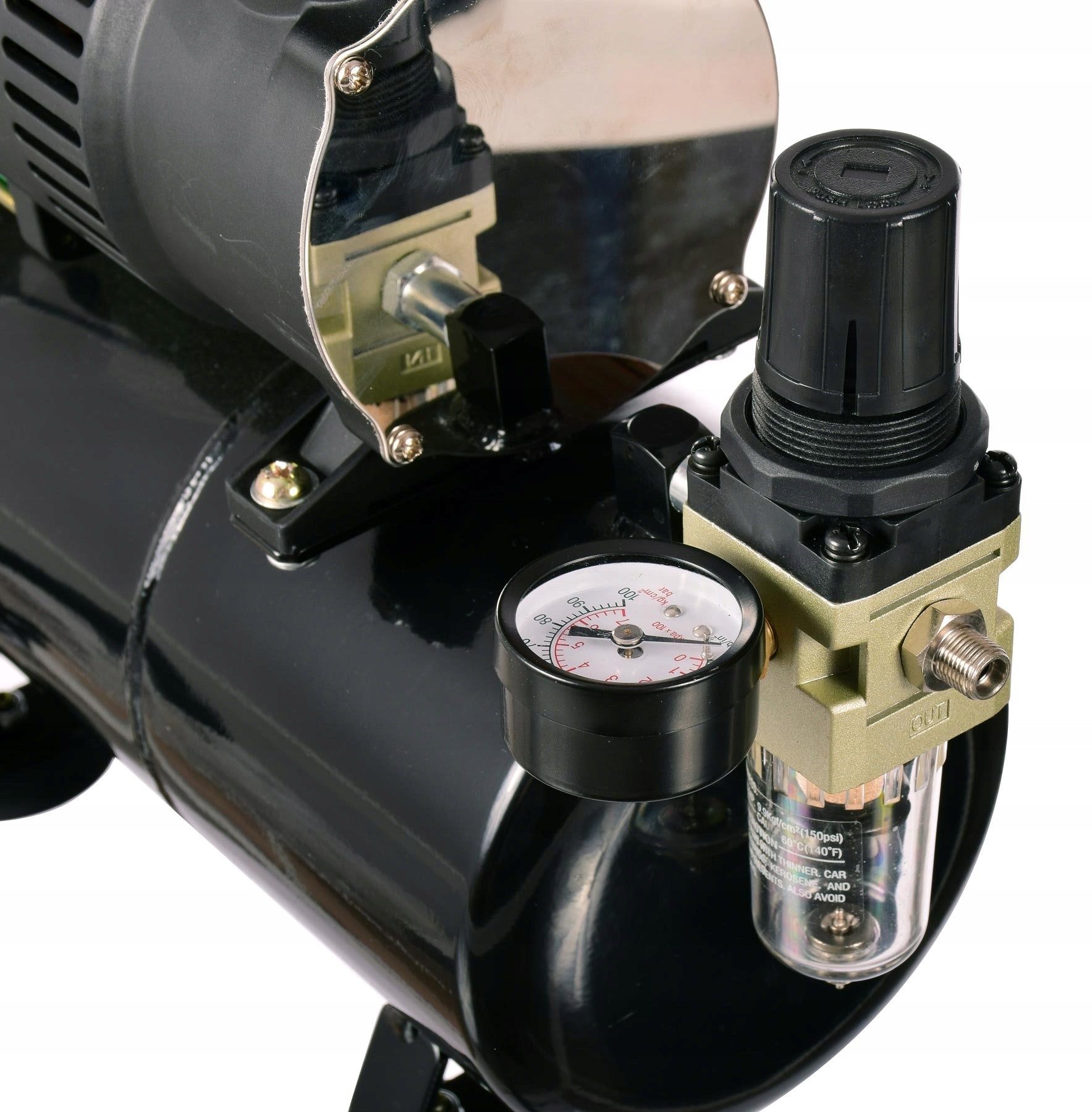 Airbrush kompresor AS-326, 23l/min, 3l nádrž, Vstup 1/8", dva ventilátory