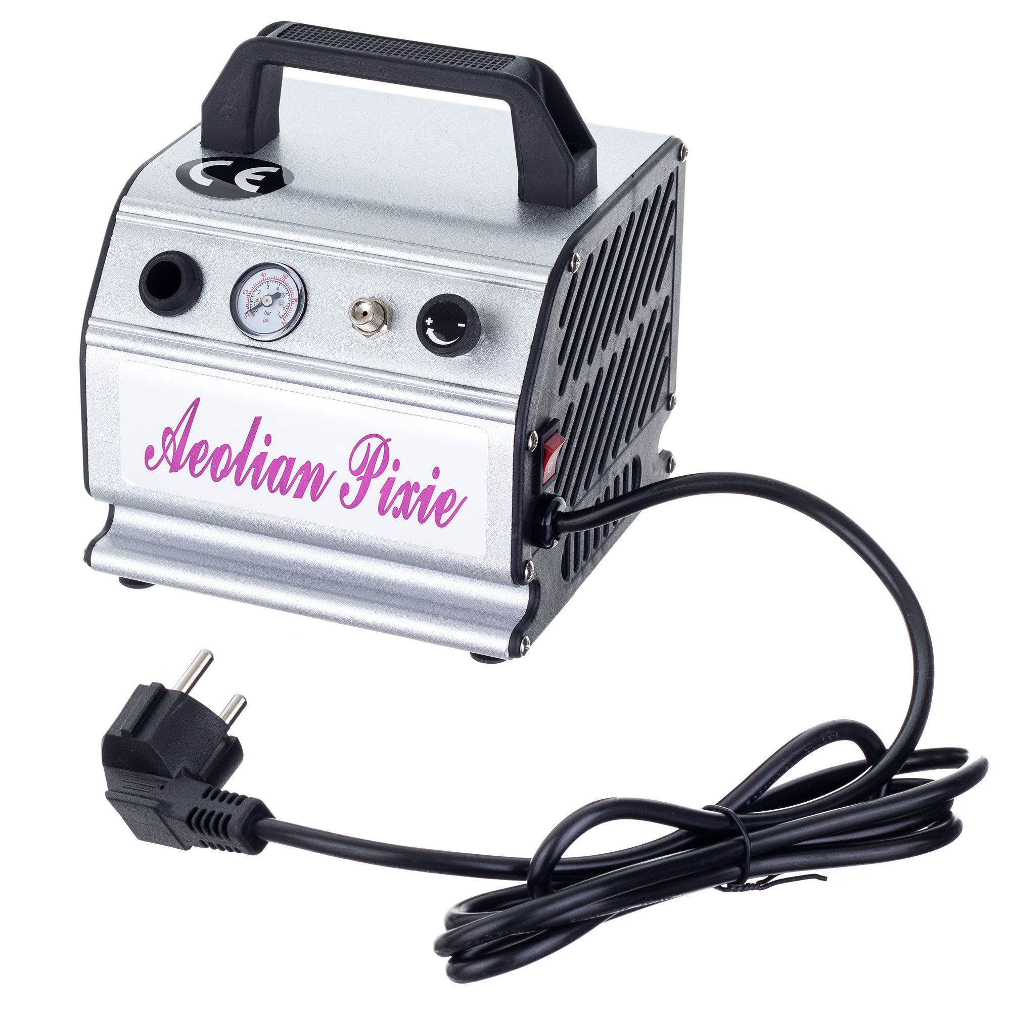 Airbrush kompresor FENGDA, AS-176K, 23l/min, Vstup 1/8", s filtrem + hadice + airbrush pistole BD-130